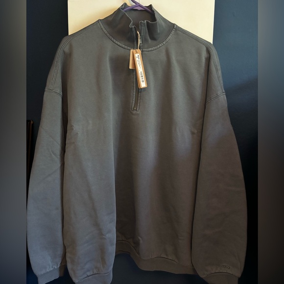 SKIMS NWT Boyfriend Slouchy Half Zip Pullover - Zircon - Picture 1 of 4